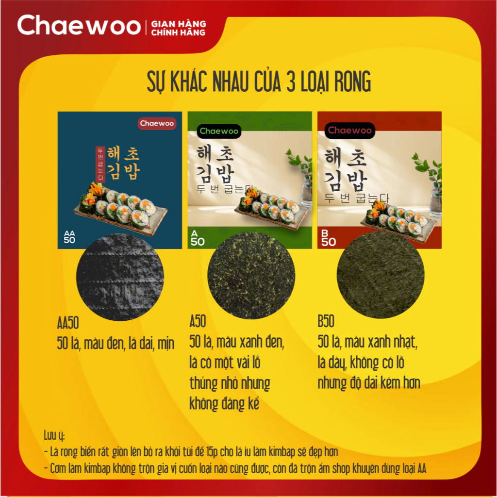 Lá rong biển cuộn cơm, lá kim cuộn cơm 100 lá, 50 lá nhập khẩu 100% giá sỉ cho nhà hàng, tạp hóa