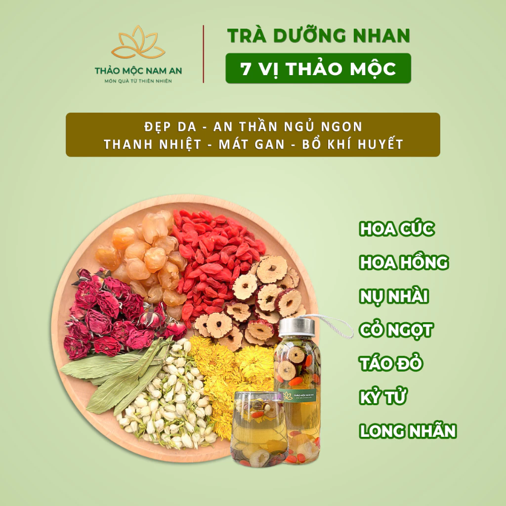 Trà Thảo Mộc, Trà Dưỡng Nhan, Trà Thanh Nhiệt CÓ MIX CÁC LOẠI (Hộp 30 Gói) Đẹp Da, Giảm Cân, Mát Gan, Thanh Lọc, Dễ Ngủ