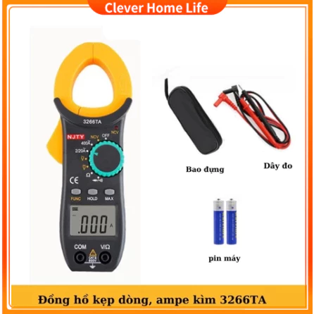 Ampe kìm Đồng hồ kẹp dòng vạn năng NJTY 3266TA, tần số, nhiệt độ, điện trở, điện áp