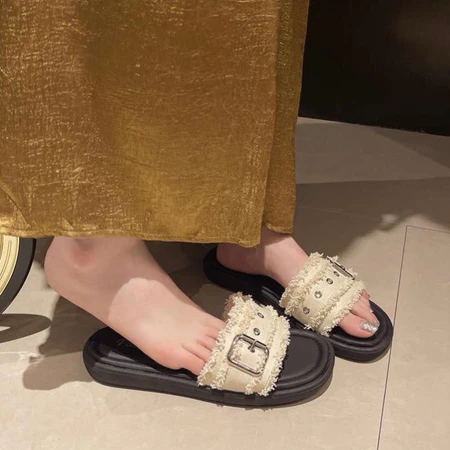 Dép lê nữ , dép trơn đế mềm êm chân may viền toàn bộ đi nước đi mưa thoải mái