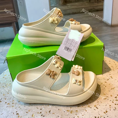 Cross Đế Cao 7CM - Cross Sandal Nữ Đế Cao, tặng kèm sẵn Charm 3D