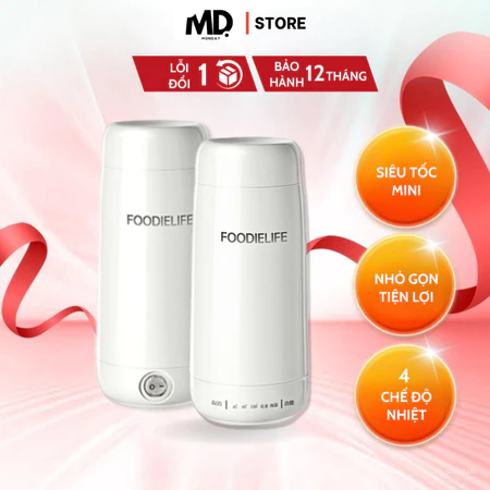 Bình đun nước siêu tốc mini du lịch 450ml, giữ nhiệt đun sôi, 4 chế độ nhiệt pha sữa pha trà, bảo hành 6 tháng