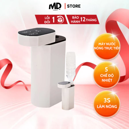 Máy nóng nước tức thời nhiều chế độ nhiệt, bảo hành 6 tháng, nhỏ gọn tiện lợi pha sữa, pha trà