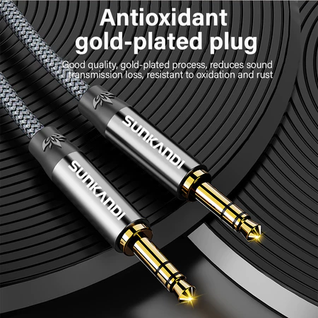 SUNKANDI Cáp Aux Jack 3,5mm đến 3,5mm cho loa tai nghe Dây phụ Đầu nối âm thanh 3,5mm