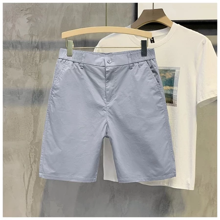 Quần short nam KAKI GIÓ cạp chun pha cúc trẻ trung